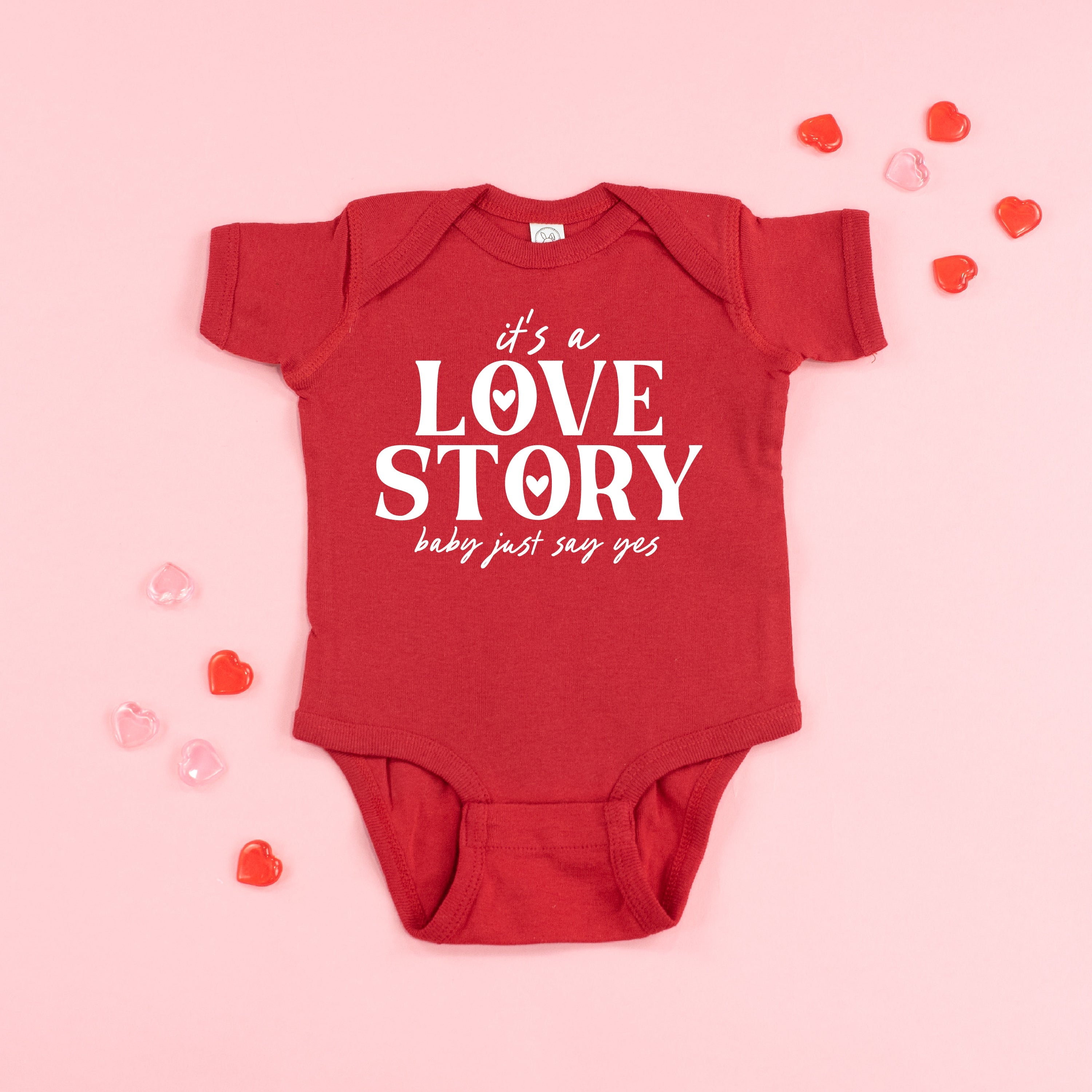 It's A Love Story Baby Just Say Yes - Child Tee Little Mama Shirt Shop