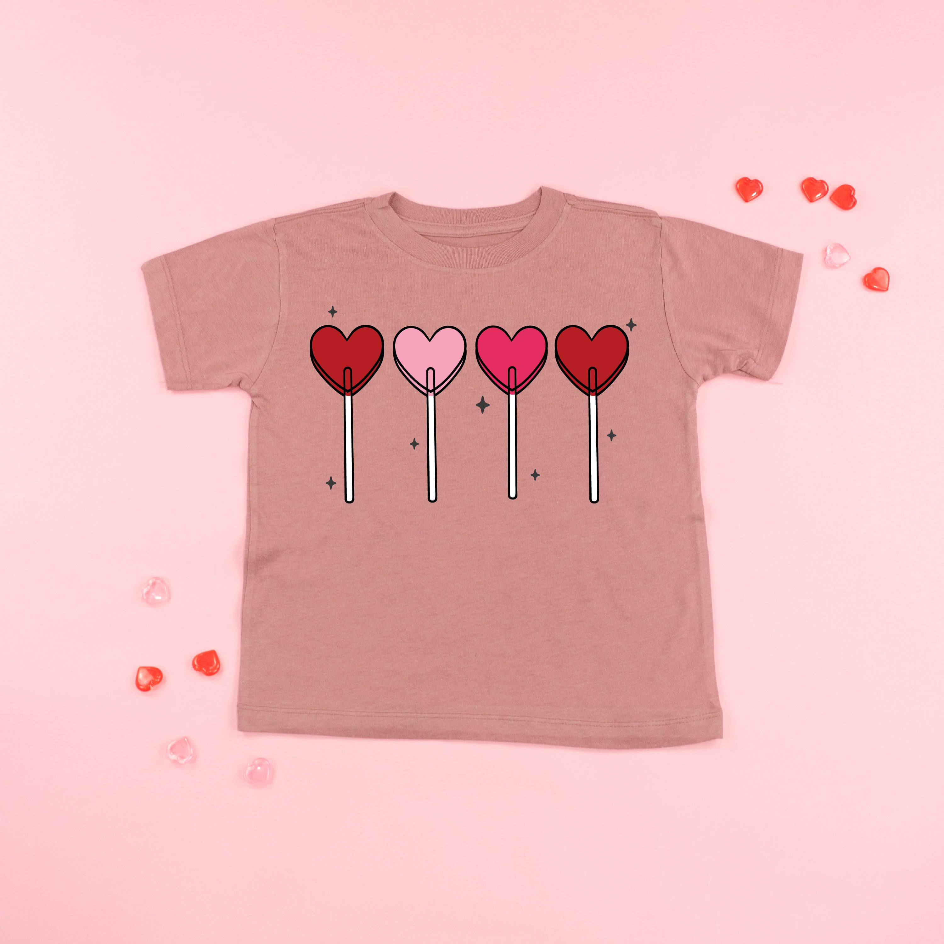 Classic Heart Lollipops - Child Tee Little Mama Shirt Shop