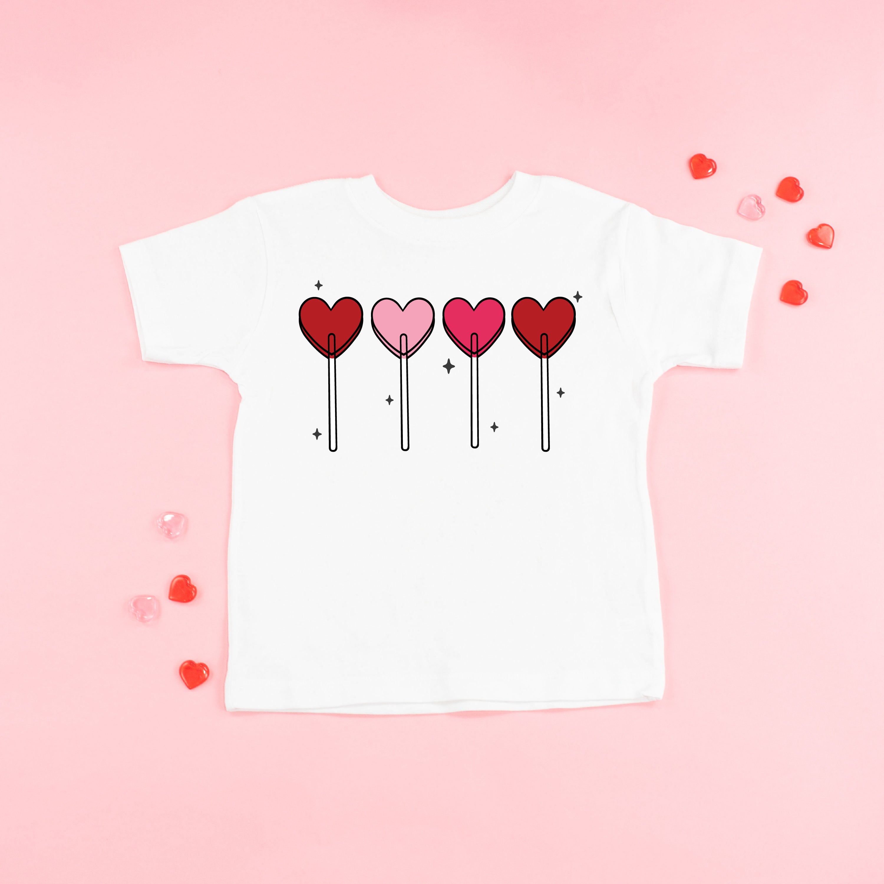 Classic Heart Lollipops - Child Tee Little Mama Shirt Shop
