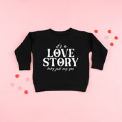 It's A Love Story Baby Just Say Yes - Child Sweater Little Mama Shirt Shop