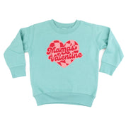 Mama's Valentine - Pink & Red Checker Heart - Child Sweater Little Mama Shirt Shop