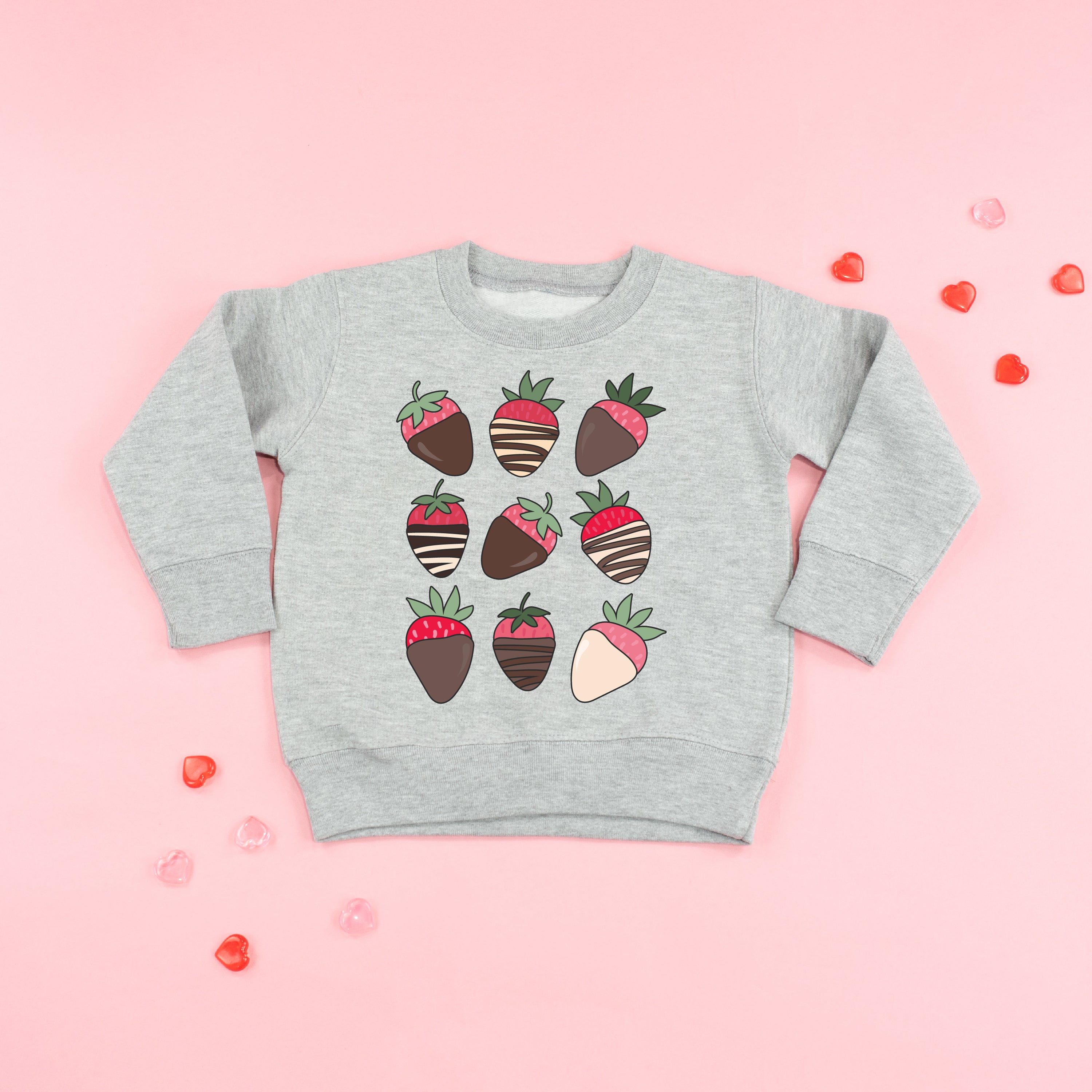 Chocolate Covered Strawberries - Child Sweater Little Mama Shirt Shop