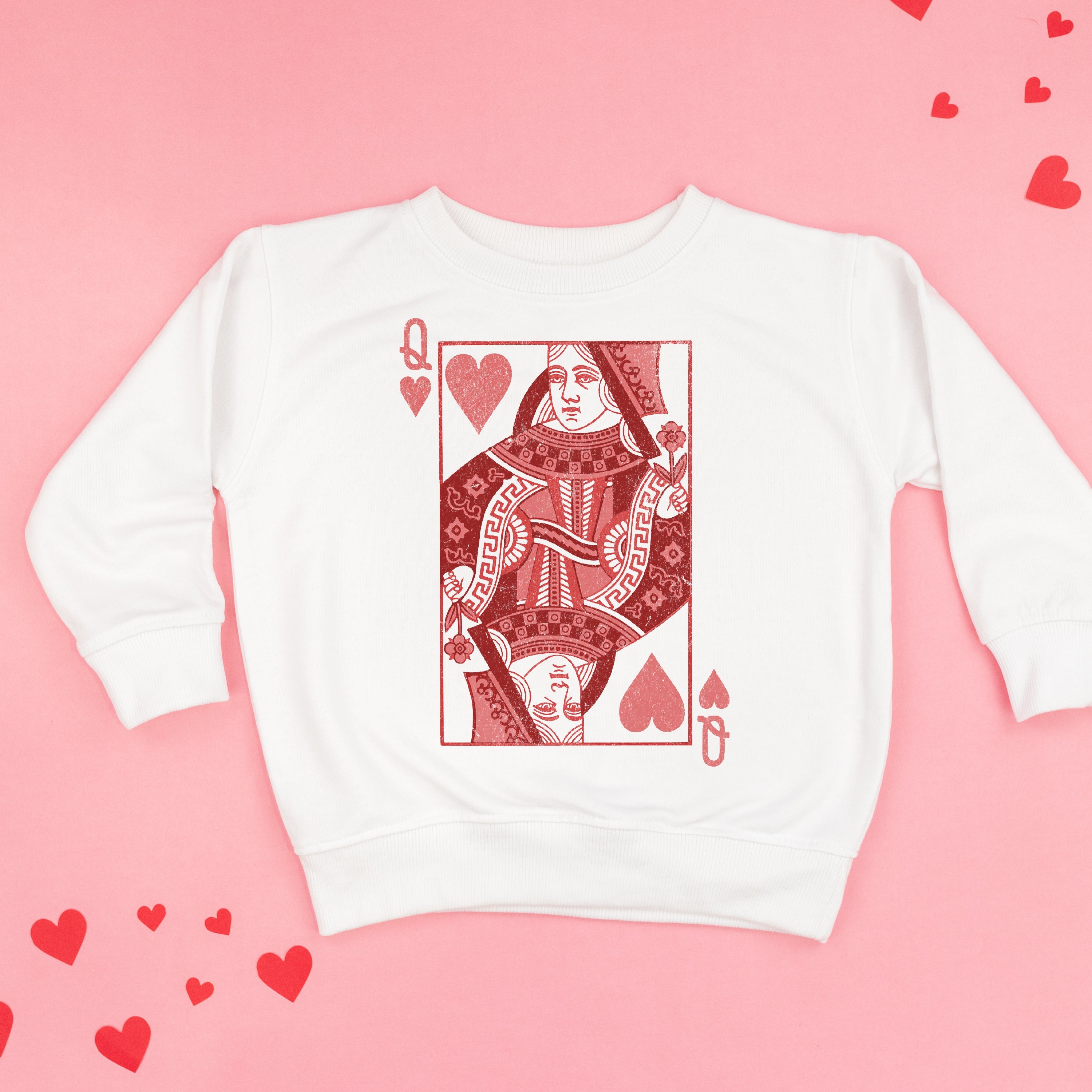 Queen Of Hearts - Child Sweater Little Mama Shirt Shop