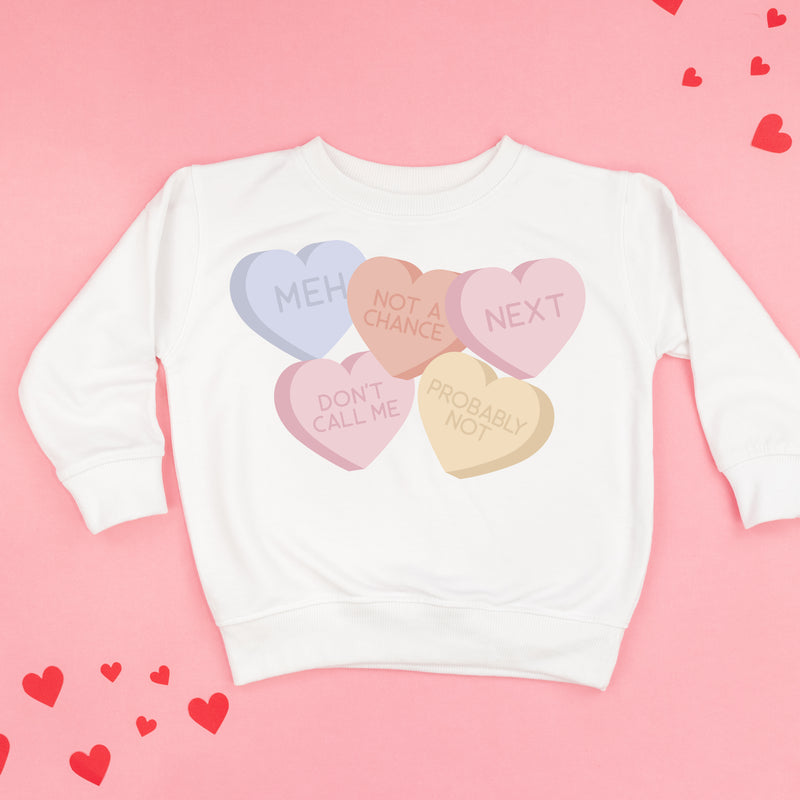 Meh - Conversation Hearts - Child Sweater