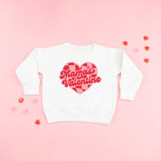 Mama's Valentine - Pink & Red Checker Heart - Child Sweater Little Mama Shirt Shop