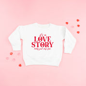 It's A Love Story Baby Just Say Yes - Child Sweater Little Mama Shirt Shop