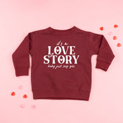 It's A Love Story Baby Just Say Yes - Child Sweater Little Mama Shirt Shop
