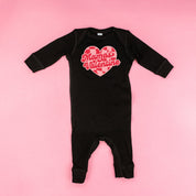 Mama's Valentine - Pink & Red Checker Heart - Baby Sleeper Little Mama Shirt Shop