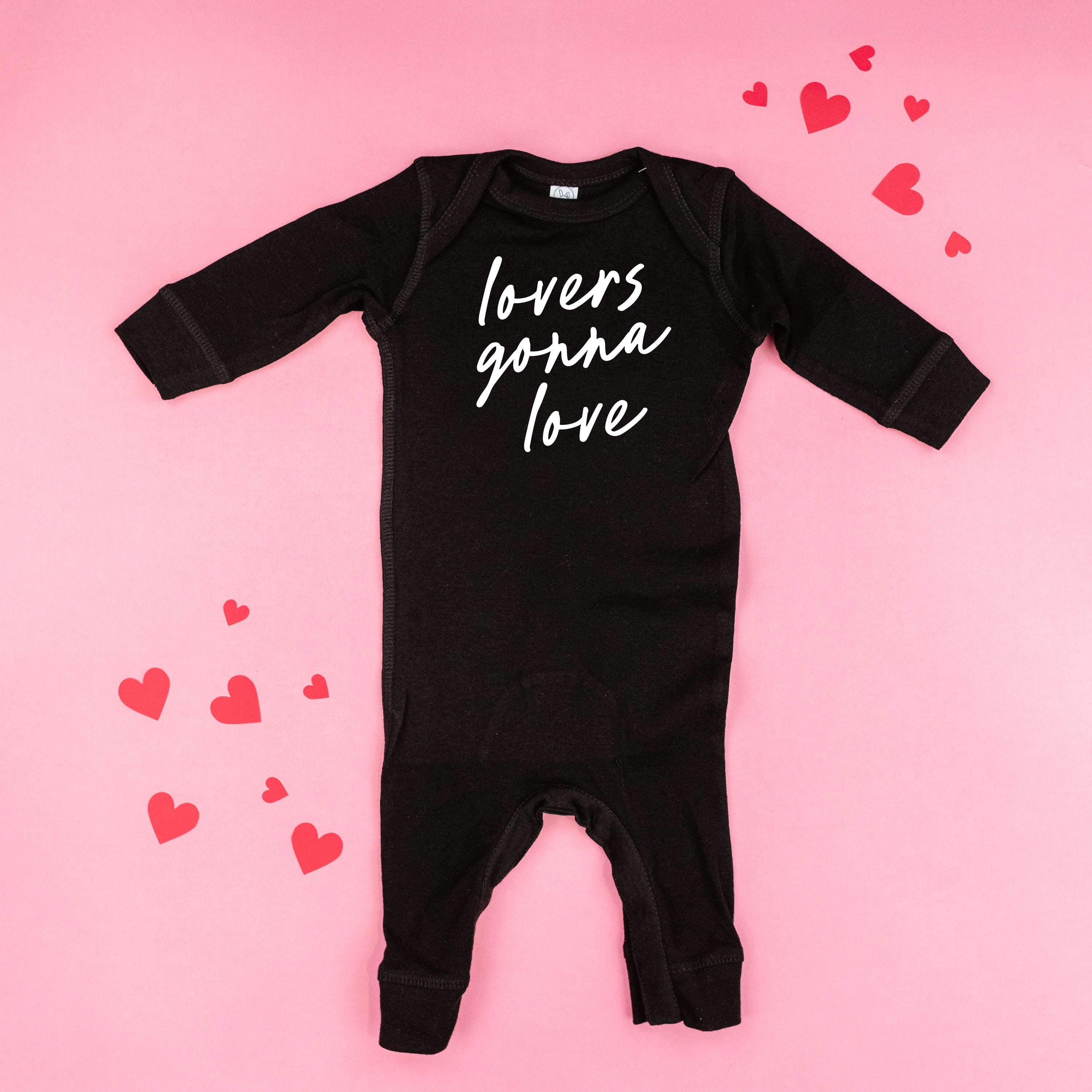 Lovers Gonna Love - Cursive - Baby Sleeper Little Mama Shirt Shop