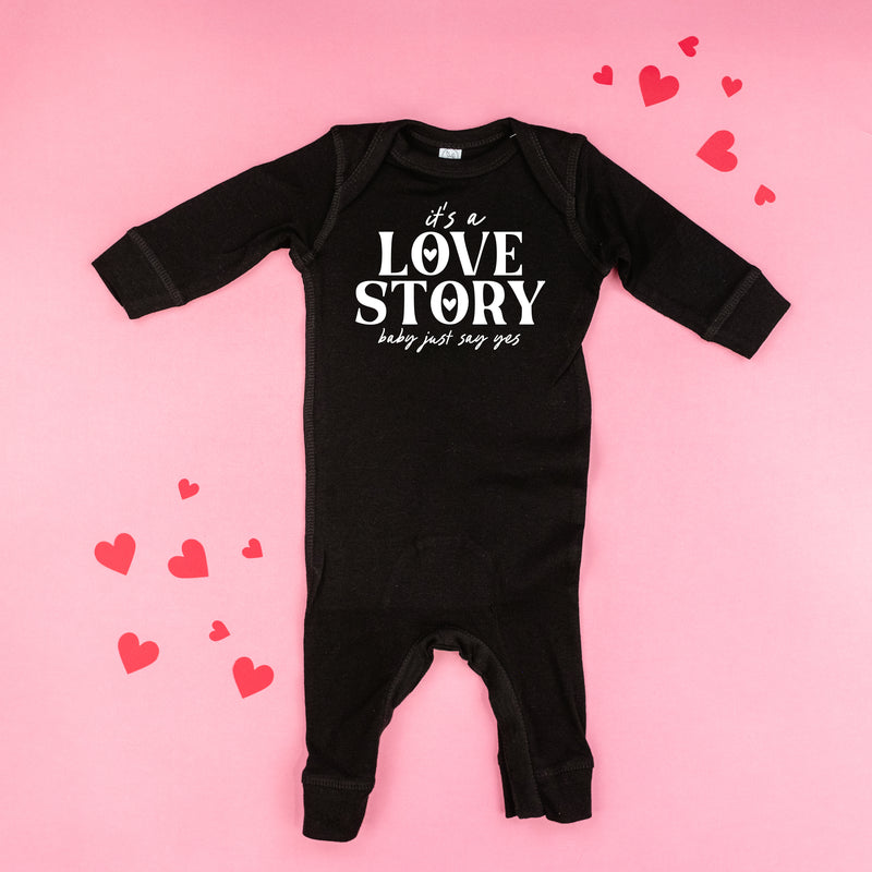 It's a Love Story Baby Just Say Yes - One Piece Baby Sleeper