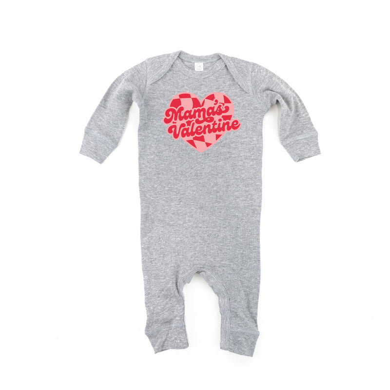 Mama's Valentine - Pink & Red Checker Heart - Baby Sleeper