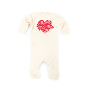 Mama's Valentine - Pink & Red Checker Heart - Baby Sleeper Little Mama Shirt Shop