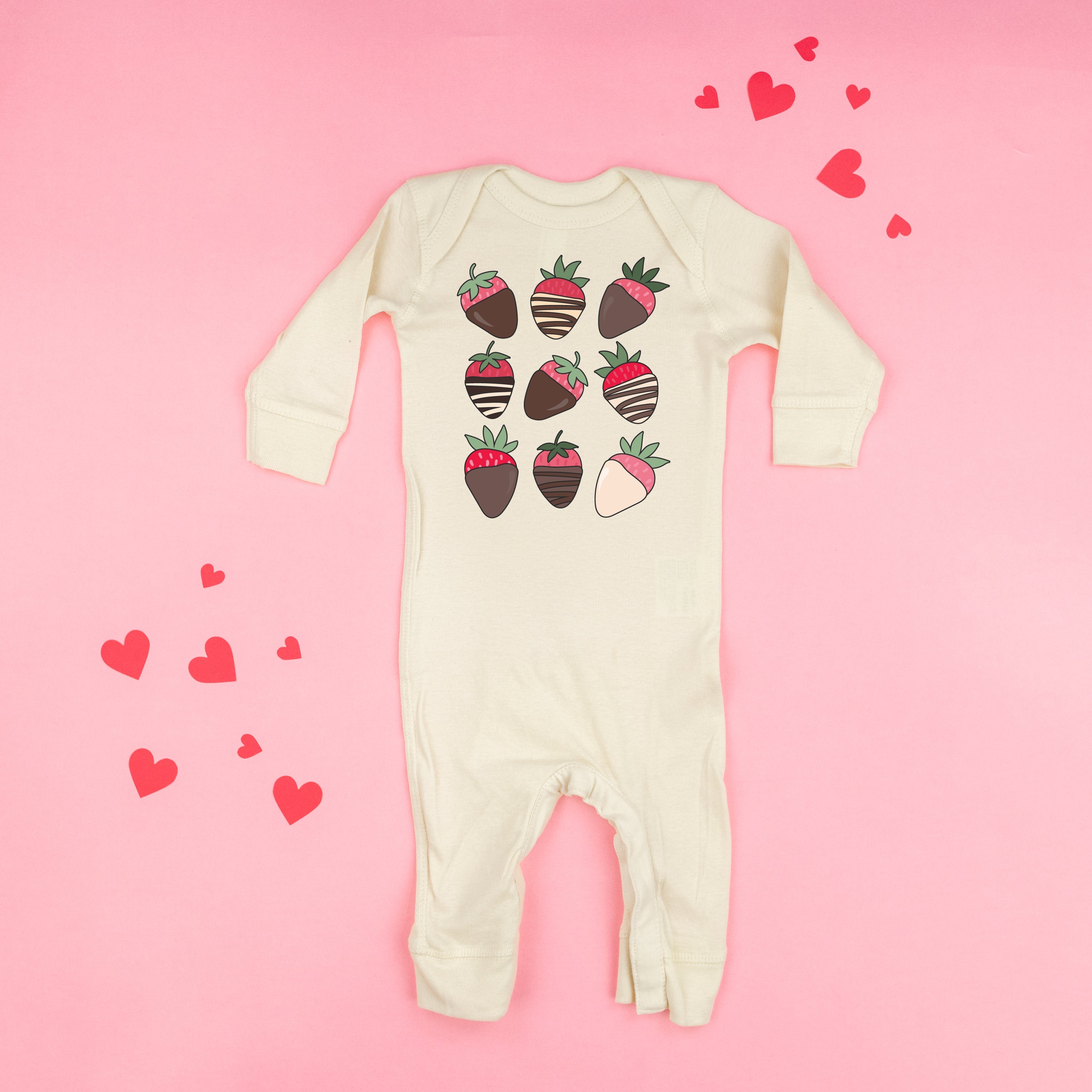 Chocolate Covered Strawberries - Baby Sleeper Little Mama Shirt Shop