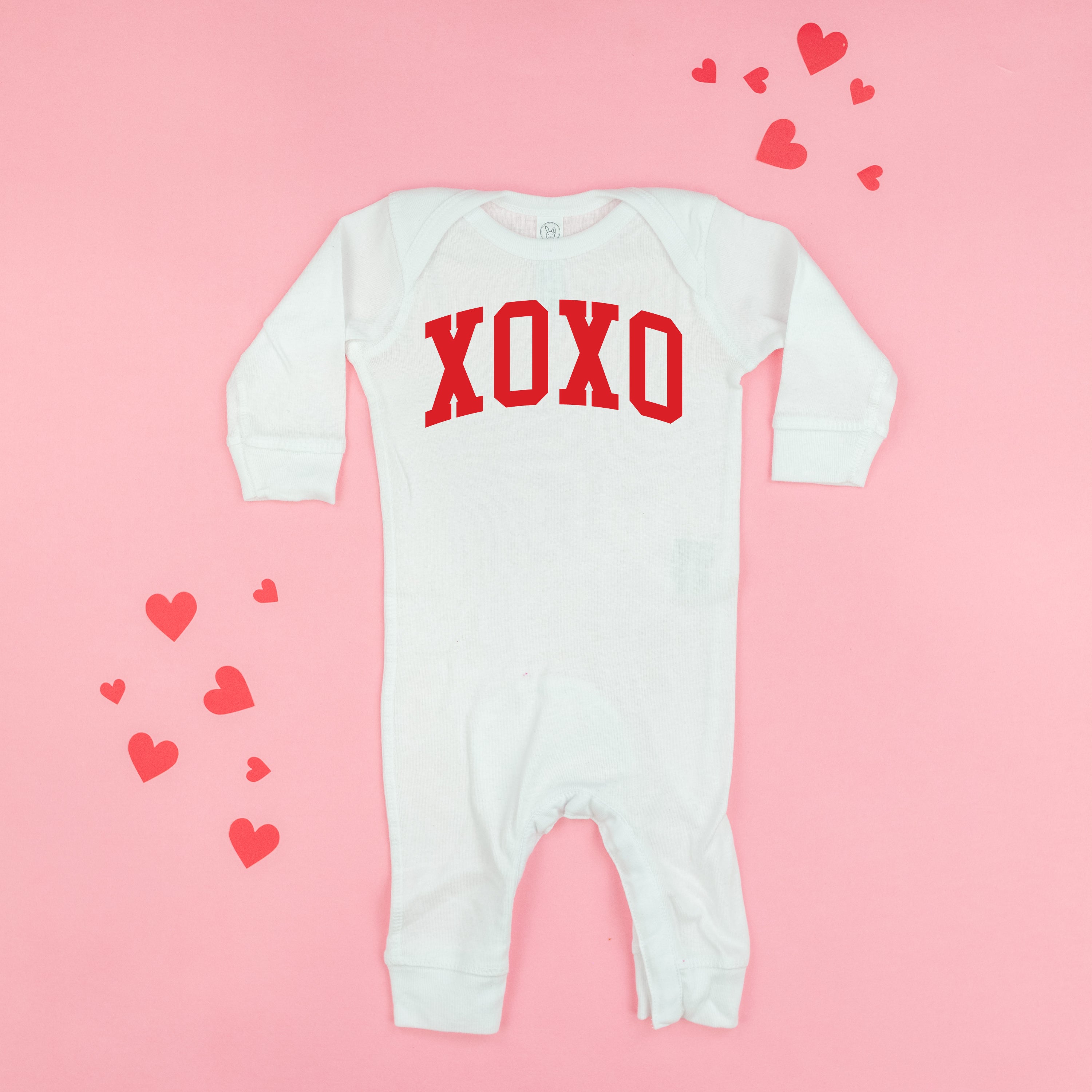 Arched XOXO - Varsity - Baby Sleeper Little Mama Shirt Shop
