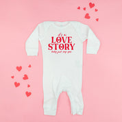 It's A Love Story Baby Just Say Yes - Baby Sleeper Little Mama Shirt Shop