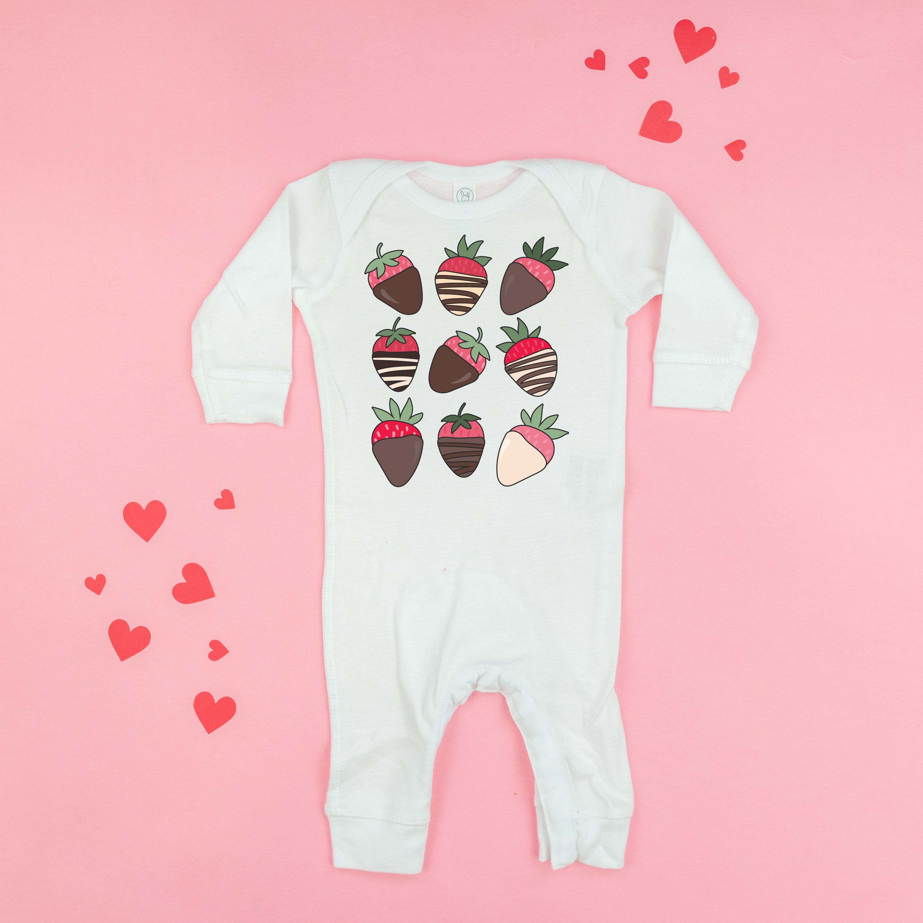 Chocolate Covered Strawberries - Baby Sleeper Little Mama Shirt Shop