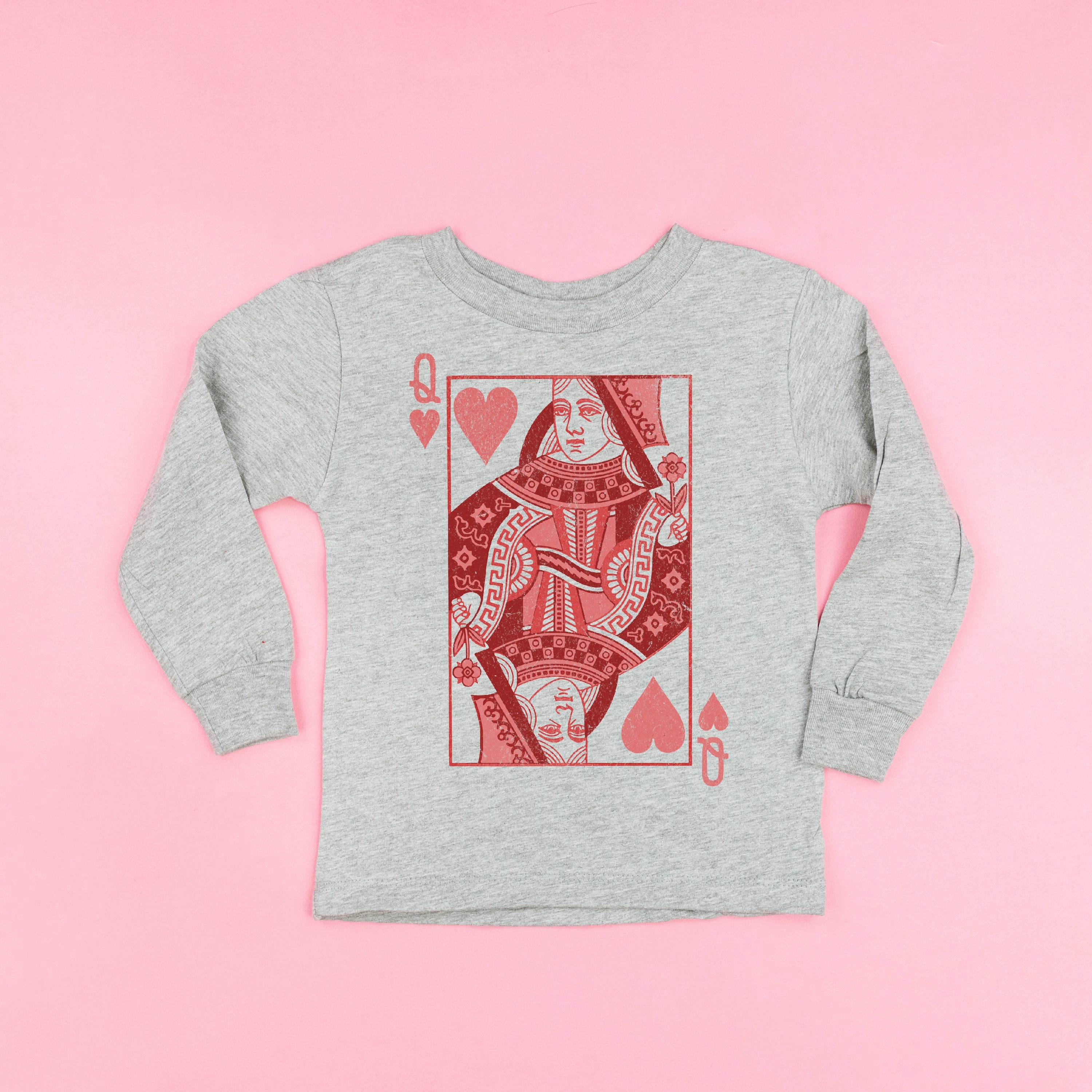 Queen Of Hearts - Child LONG SLEEVE Tee Little Mama Shirt Shop