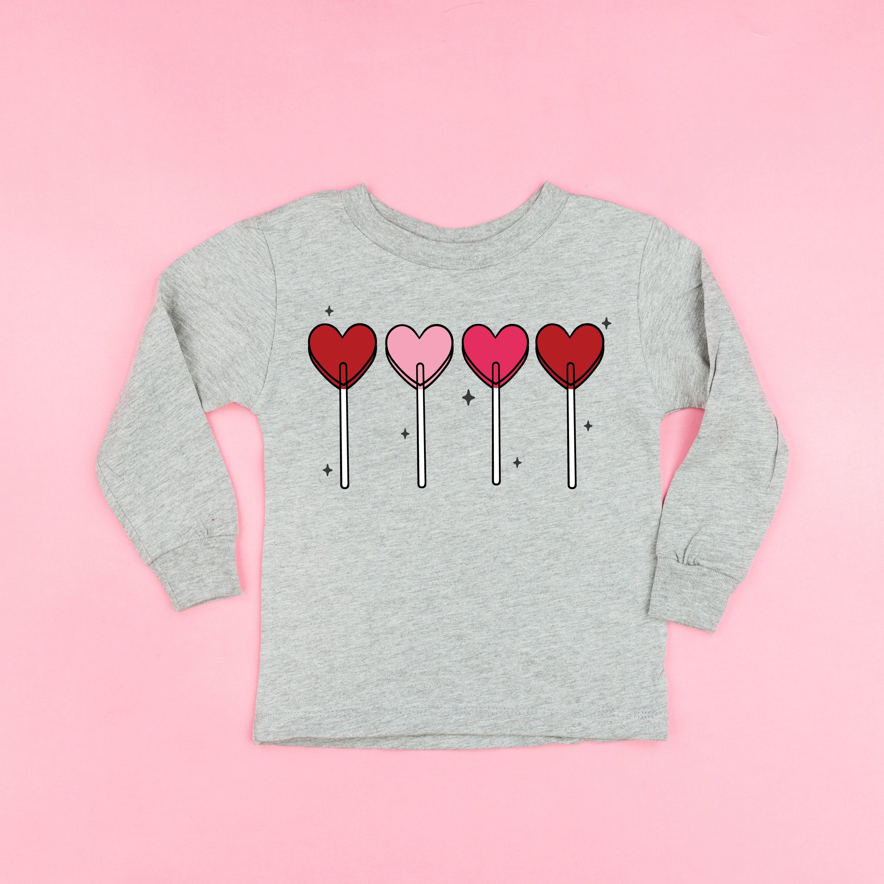 Classic Heart Lollipops - Child Long Sleeve Tee Little Mama Shirt Shop