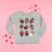 Chocolate Covered Strawberries - Child Long Sleeve Tee Little Mama Shirt Shop