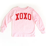 Arched XOXO - Varsity - Child Long Sleeve Tee Little Mama Shirt Shop