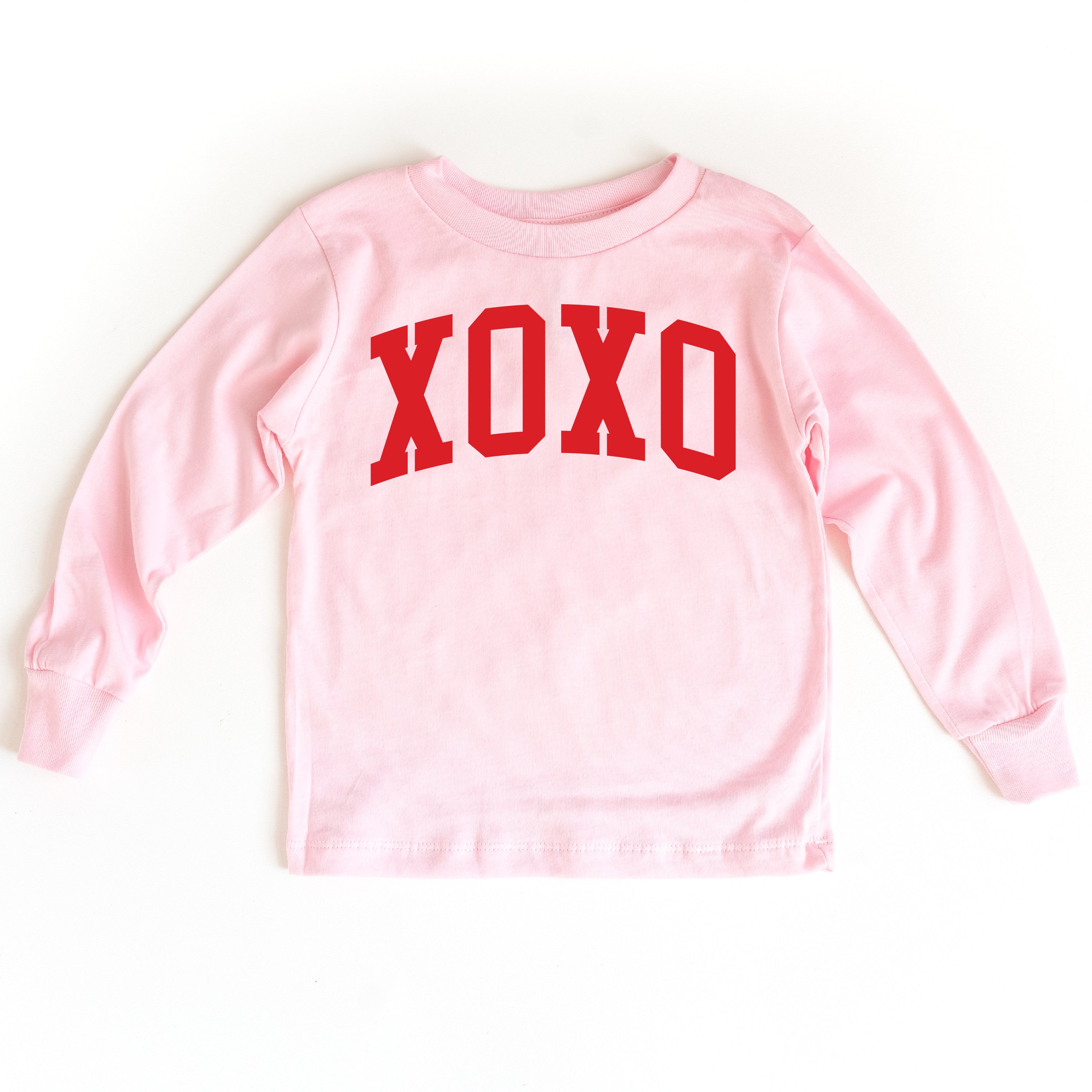 Arched XOXO - Varsity - Child Long Sleeve Tee Little Mama Shirt Shop