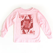 Queen Of Hearts - Child LONG SLEEVE Tee Little Mama Shirt Shop