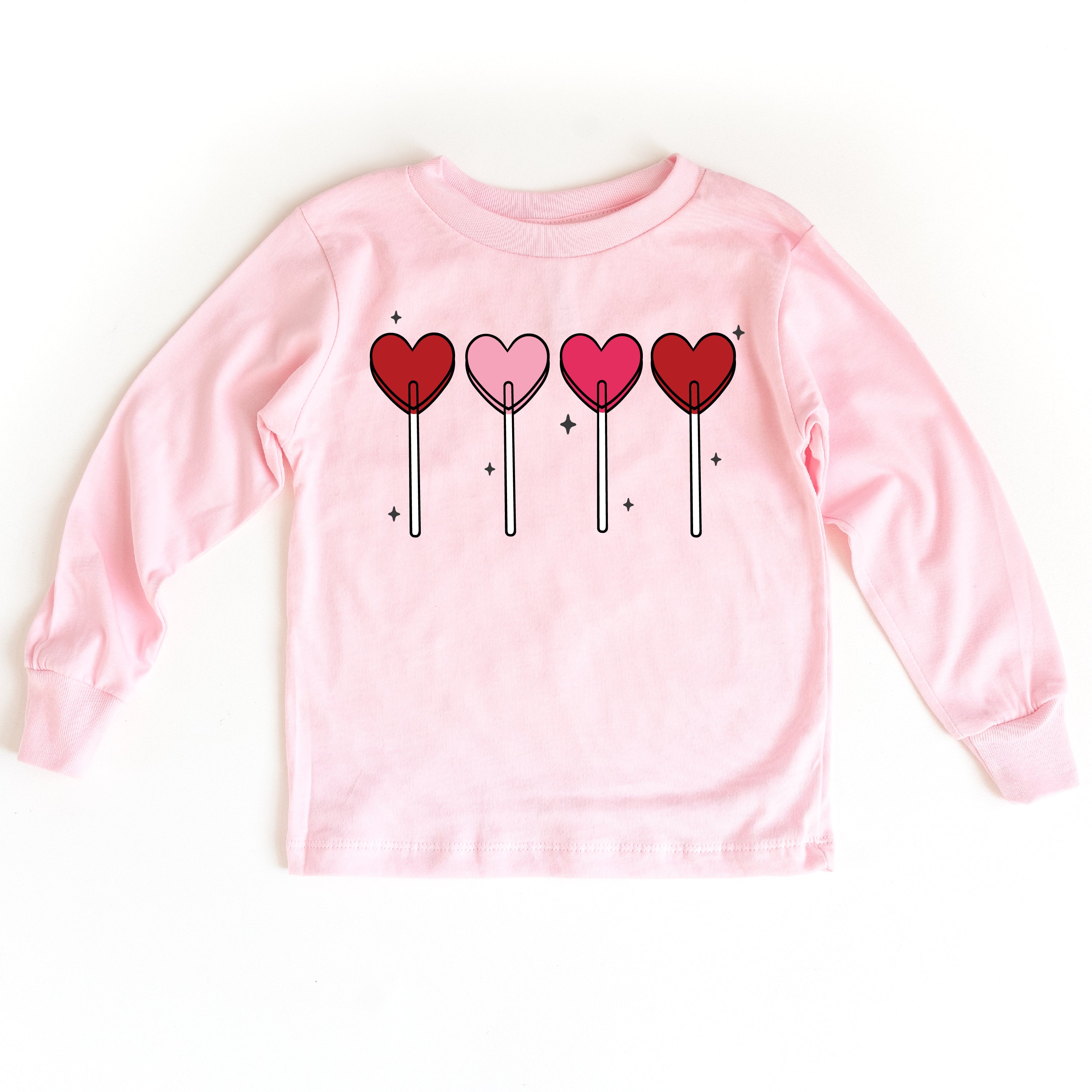 Classic Heart Lollipops - Child Long Sleeve Tee Little Mama Shirt Shop