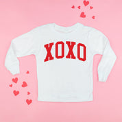Arched XOXO - Varsity - Child Long Sleeve Tee Little Mama Shirt Shop