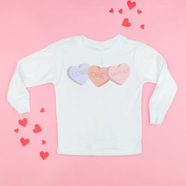 Love One Another - Conversation Hearts - Child LONG SLEEVE Tee