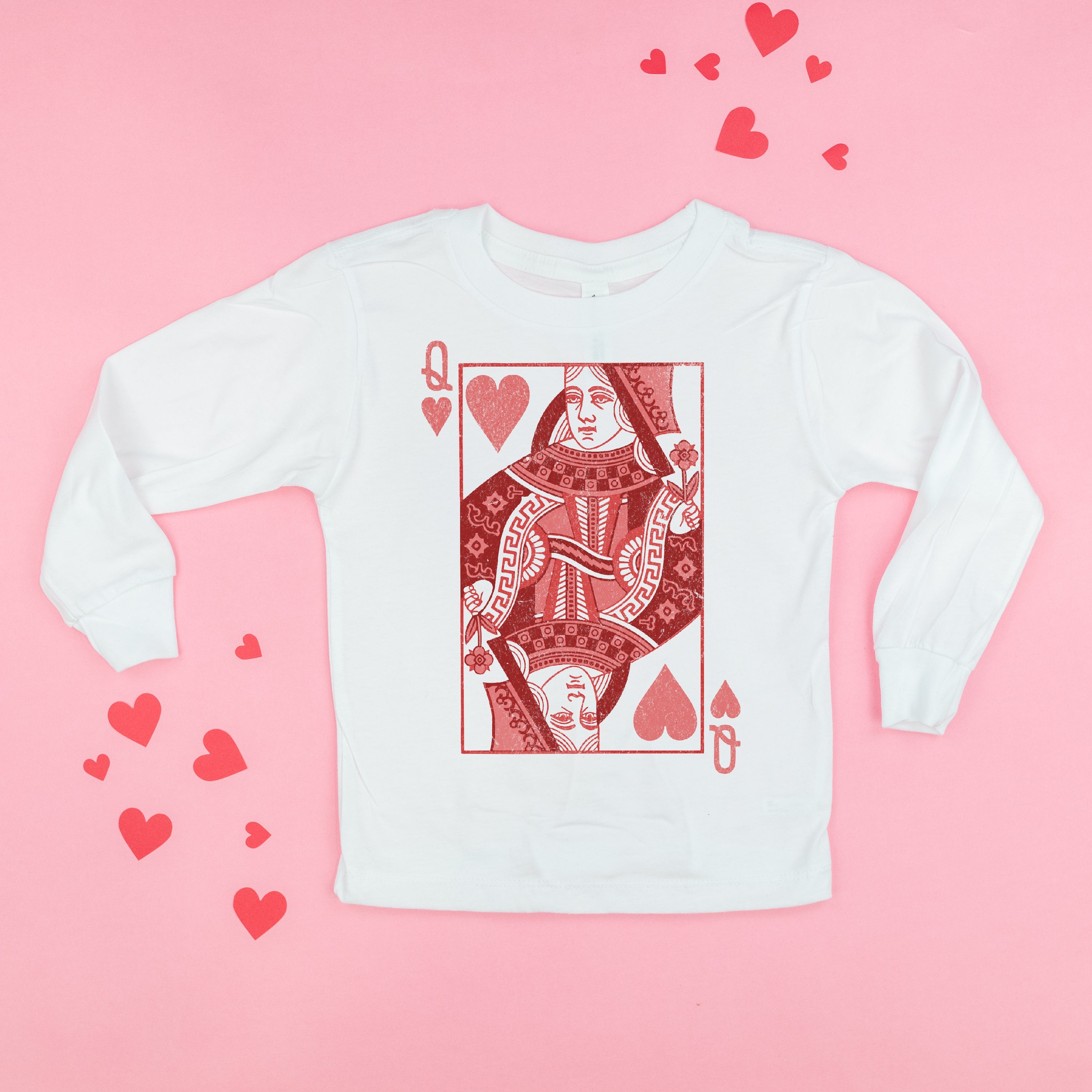 Queen Of Hearts - Child LONG SLEEVE Tee Little Mama Shirt Shop