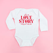 It's A Love Story Baby Just Say Yes - Child LONG SLEEVE Tee Little Mama Shirt Shop