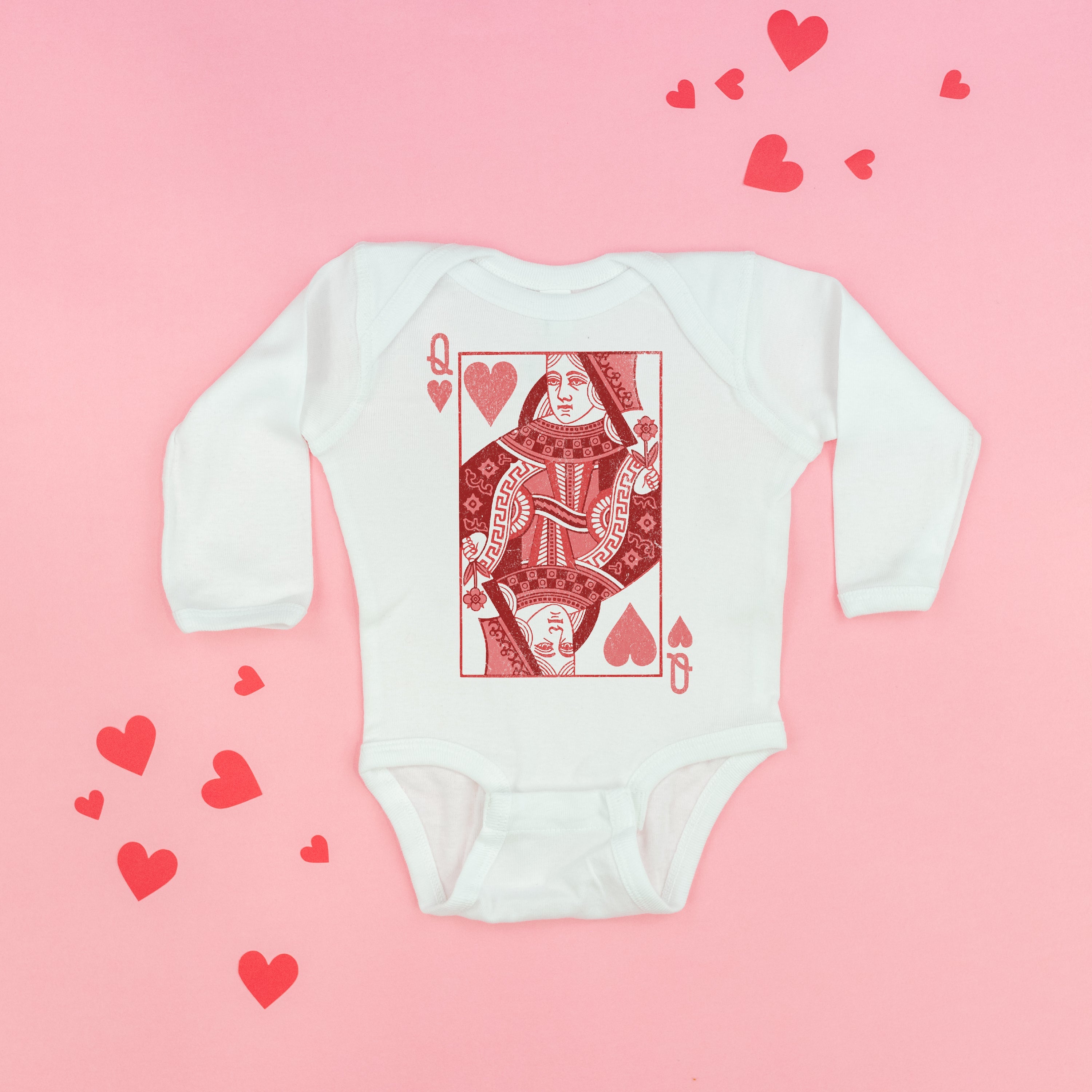 Queen Of Hearts - Child LONG SLEEVE Tee Little Mama Shirt Shop