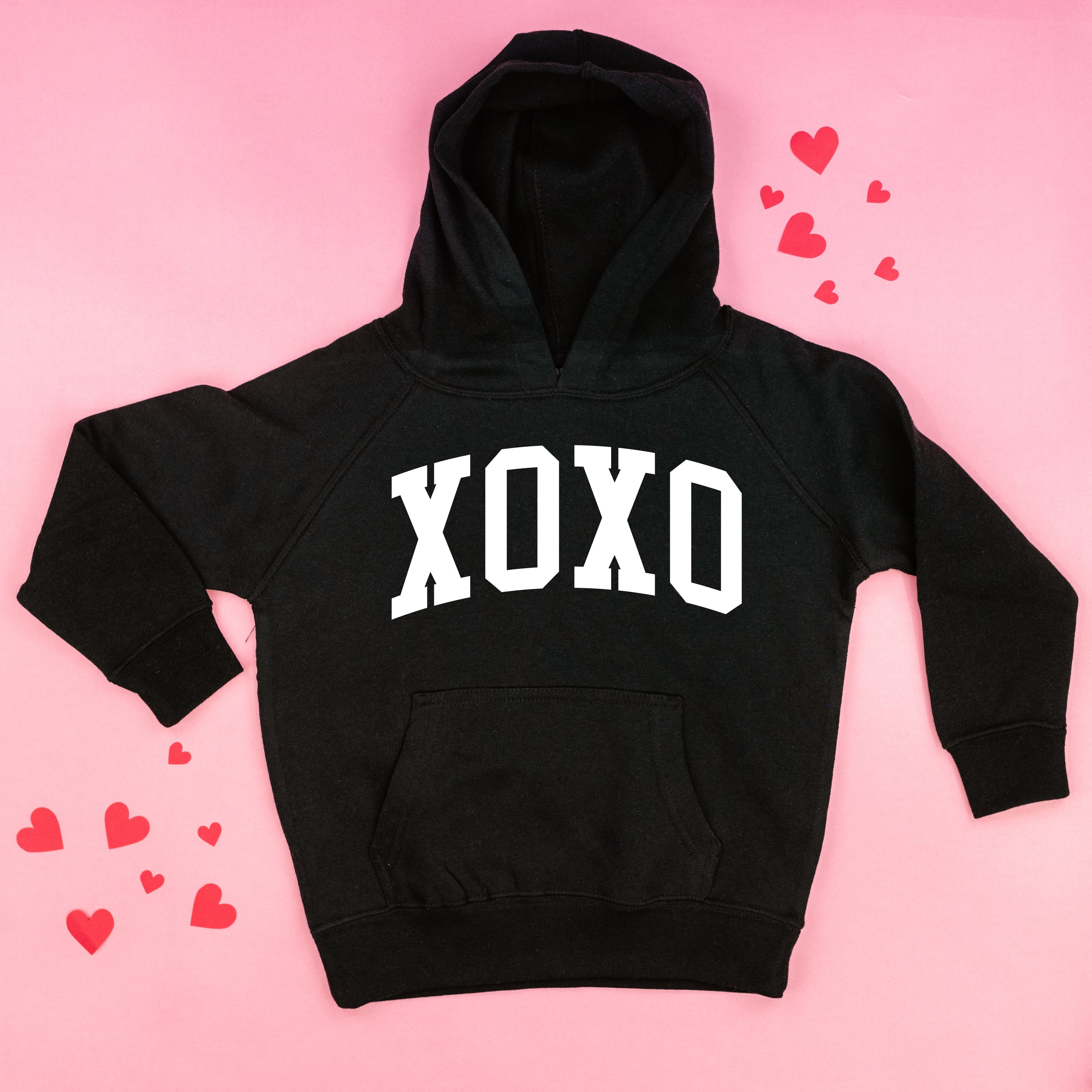 Arched XOXO - Varsity - Child HOODIE Little Mama Shirt Shop