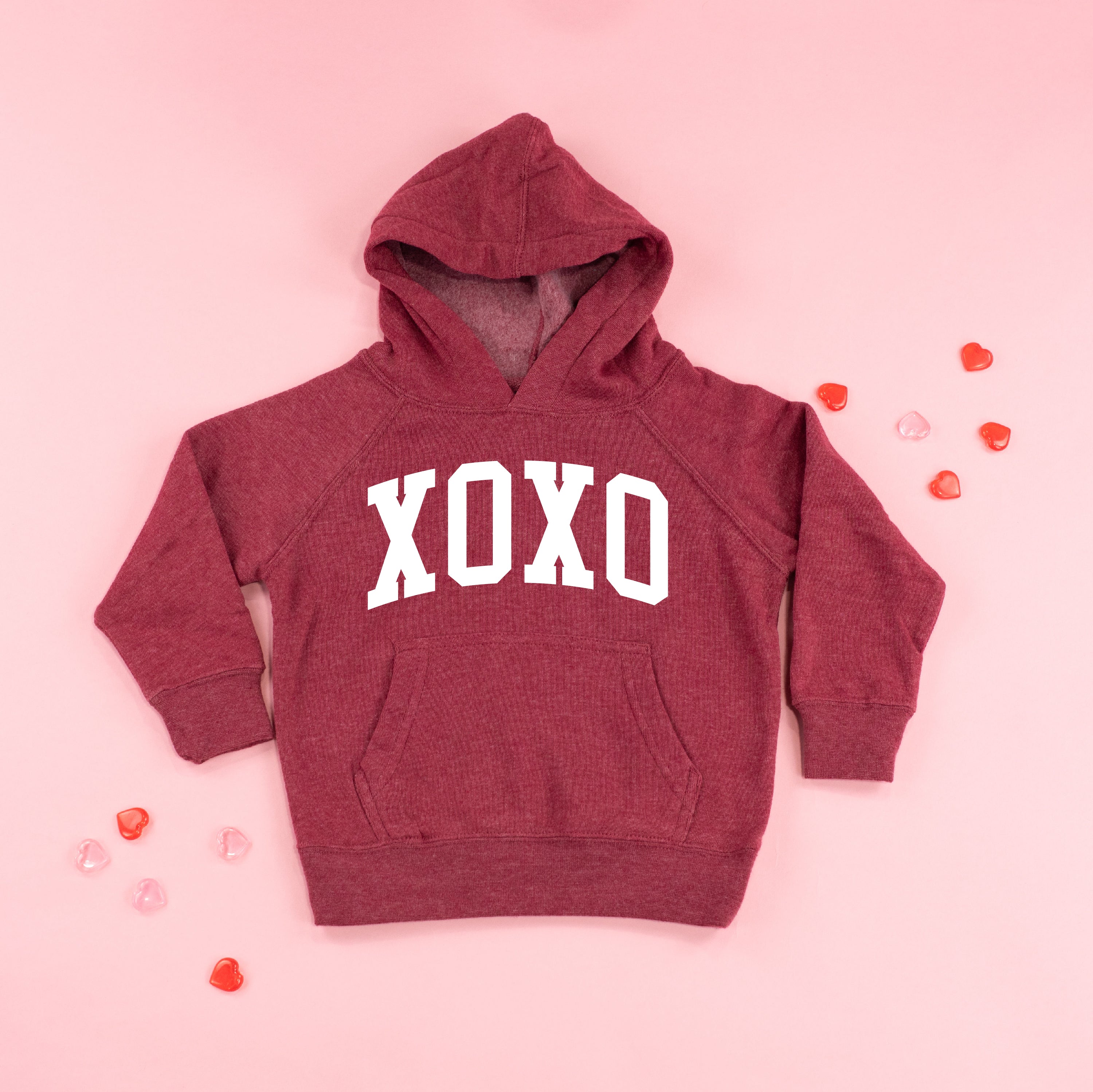 Arched XOXO - Varsity - Child HOODIE Little Mama Shirt Shop