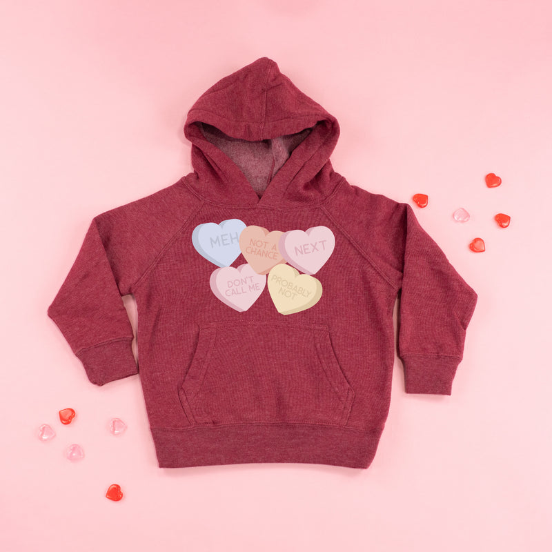 Meh - Conversation Hearts - Child HOODIE