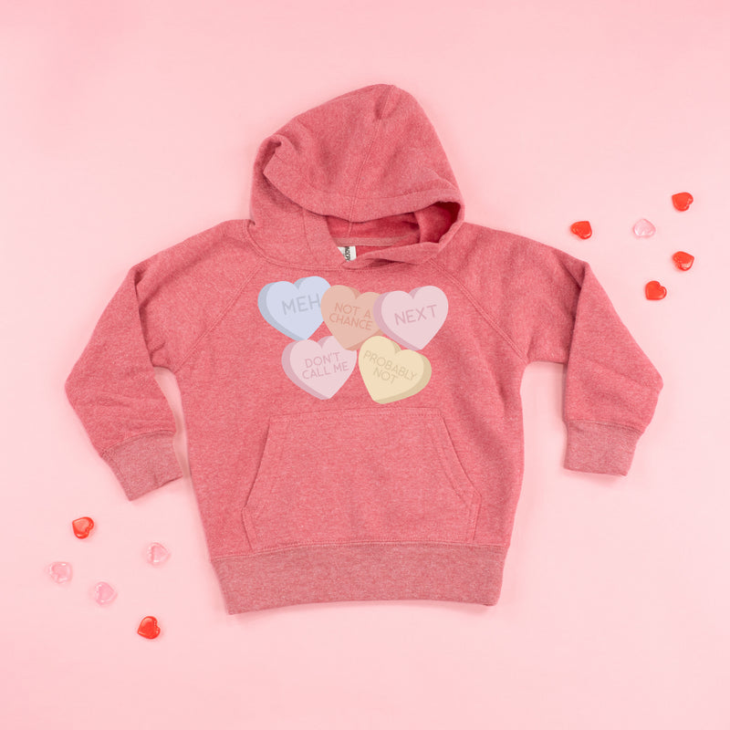 Meh - Conversation Hearts - Child HOODIE