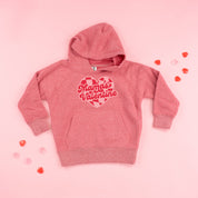 Mama's Valentine - Pink & Red Checker Heart - Child HOODIE Little Mama Shirt Shop