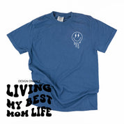 Melting Motherhood - Living My Best Mom Life - (w/ Melty Lightning Eyes) - Comfort Colors Tee Little Mama Shirt Shop