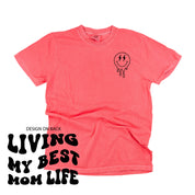 Melting Motherhood - Living My Best Mom Life - (w/ Melty Lightning Eyes) - Comfort Colors Tee Little Mama Shirt Shop