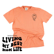 Melting Motherhood - Living My Best Mom Life - (w/ Melty Lightning Eyes) - Comfort Colors Tee Little Mama Shirt Shop
