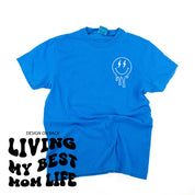 Melting Motherhood - Living My Best Mom Life - (w/ Melty Lightning Eyes) - Comfort Colors Tee Little Mama Shirt Shop