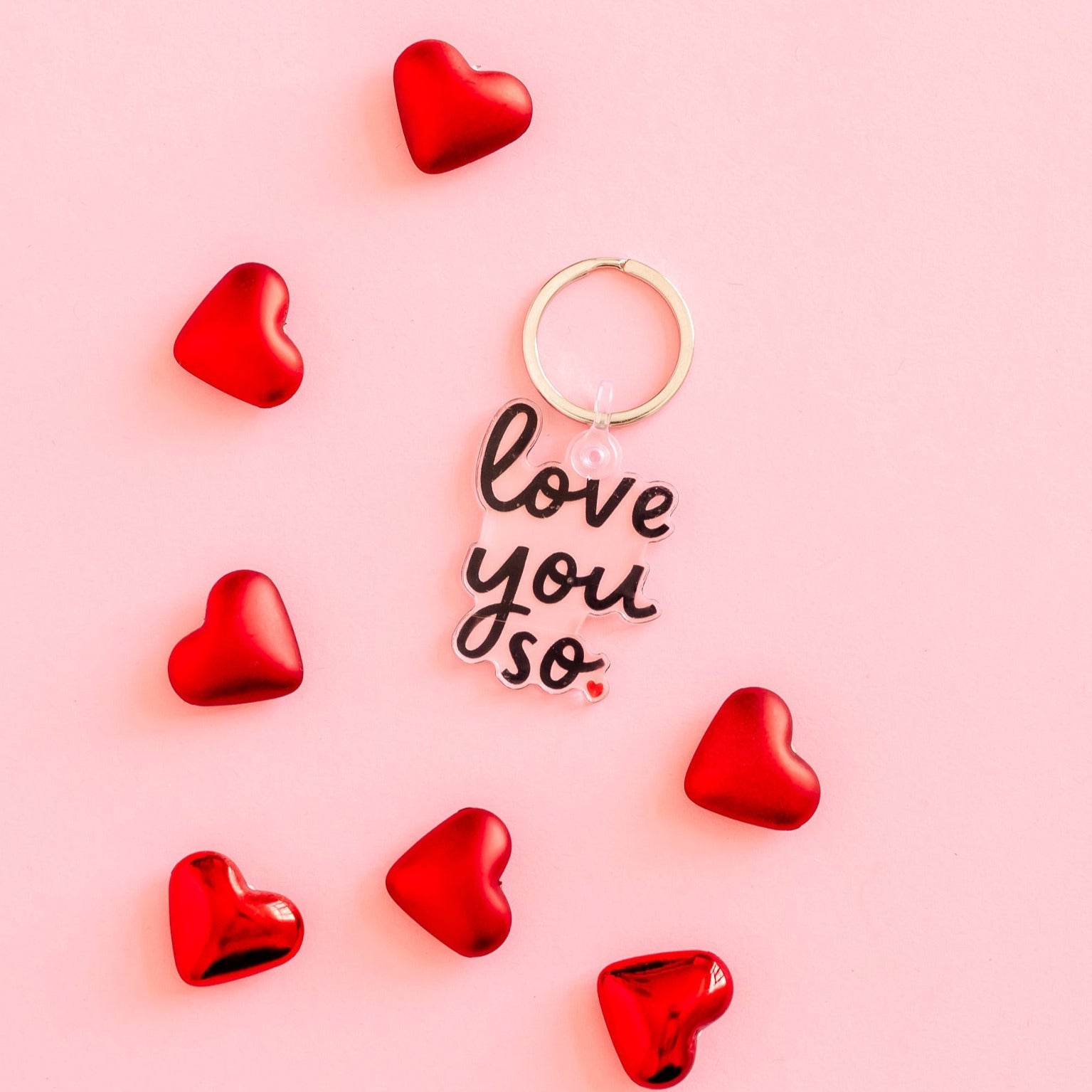 VALENTINE KEYCHAIN - Love You So. Little Mama Shirt Shop