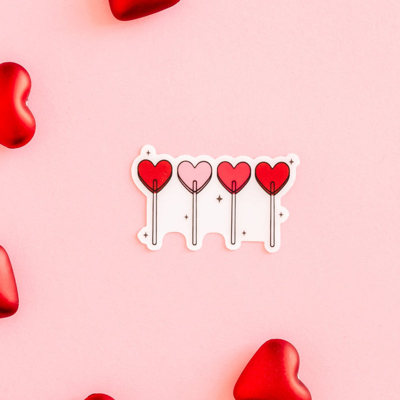 LMSS® VALENTINE STICKER - Classic Heart Lollipops