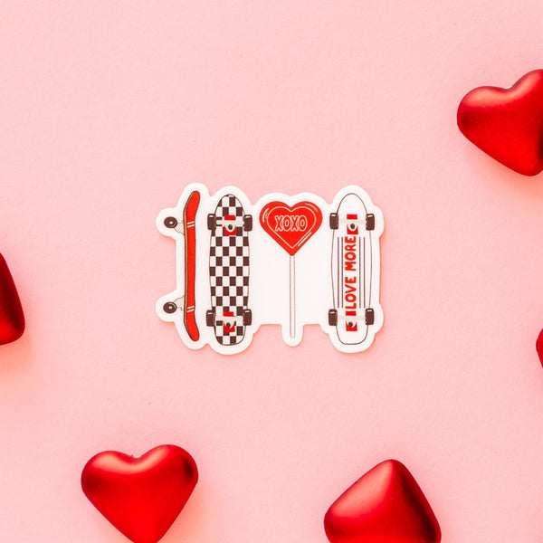 LMSS® VALENTINE STICKER - Valentine Skateboard