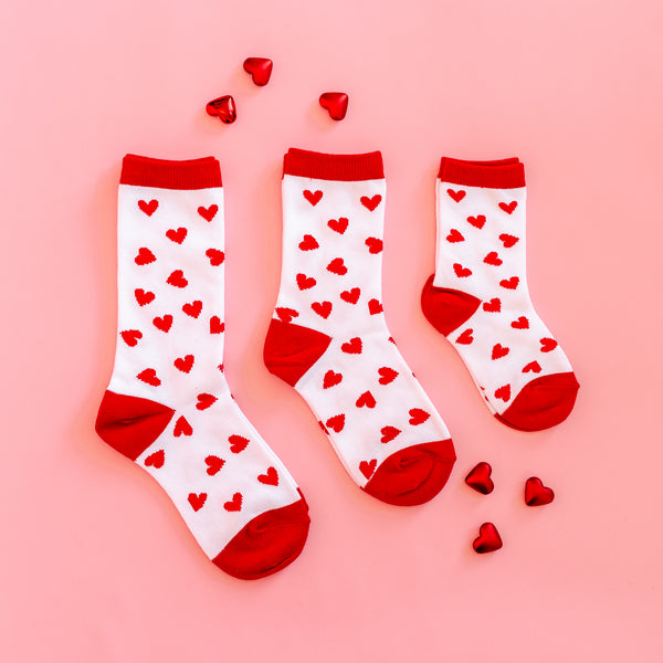 LMSS® CREW SOCKS - HEART ATTACK - Toddler, Youth, Adult Sizes