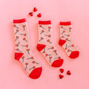 LMSS® CREW SOCKS - SUCKER FOR YOU - Toddler, Youth, Adult Sizes Little Mama Shirt Shop