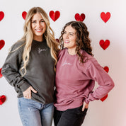 Embroidered/Printed PIGMENT Crewneck (center & fb) - Lover / Swear To Be Overdramatic And True Little Mama Shirt Shop LLC