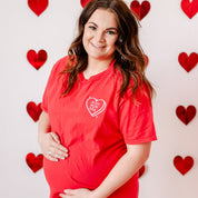 Embroidered Comfort Colors Tee - In My Mom Era - Conversation Hearts Little Mama Shirt Shop LLC