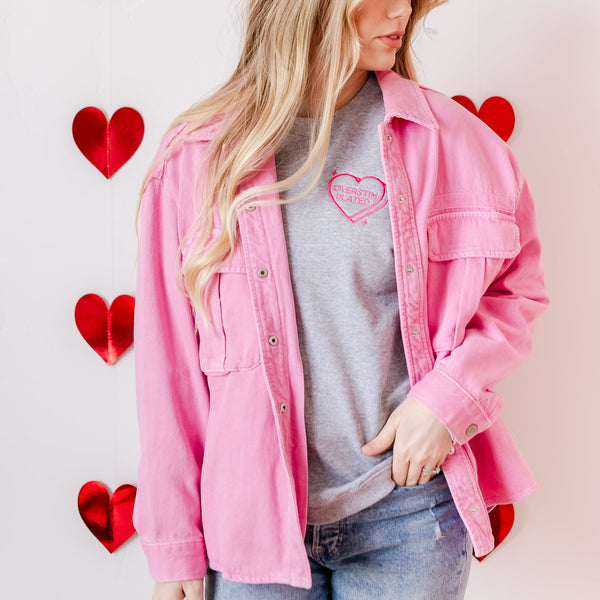 Embroidered BASIC Fleece - Overstimulated - Conversation Hearts