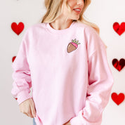 Embroidered BASIC Fleece - Chocolate Covered Strawberry Little Mama Shirt Shop LLC